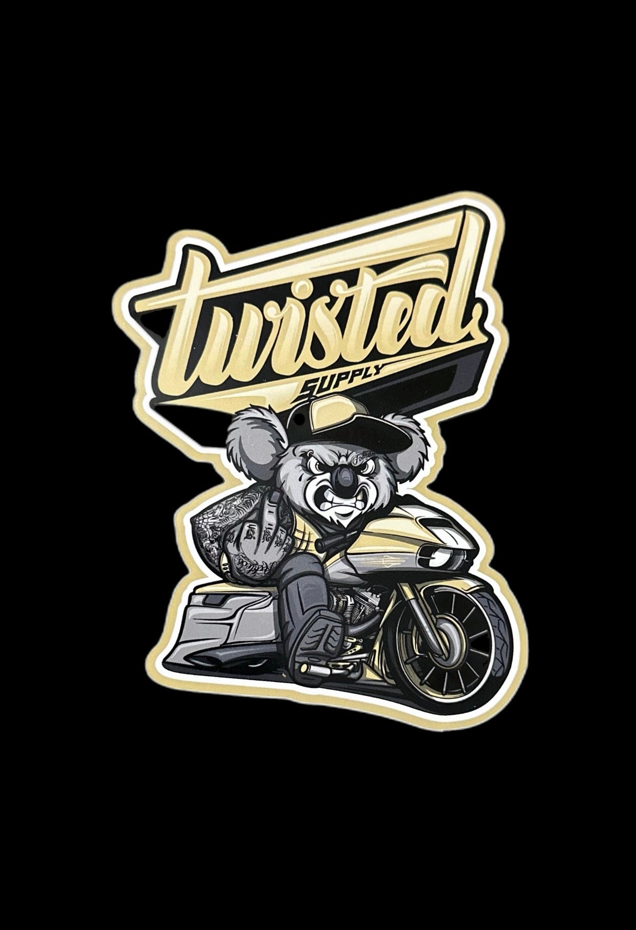 Gold koala sticker