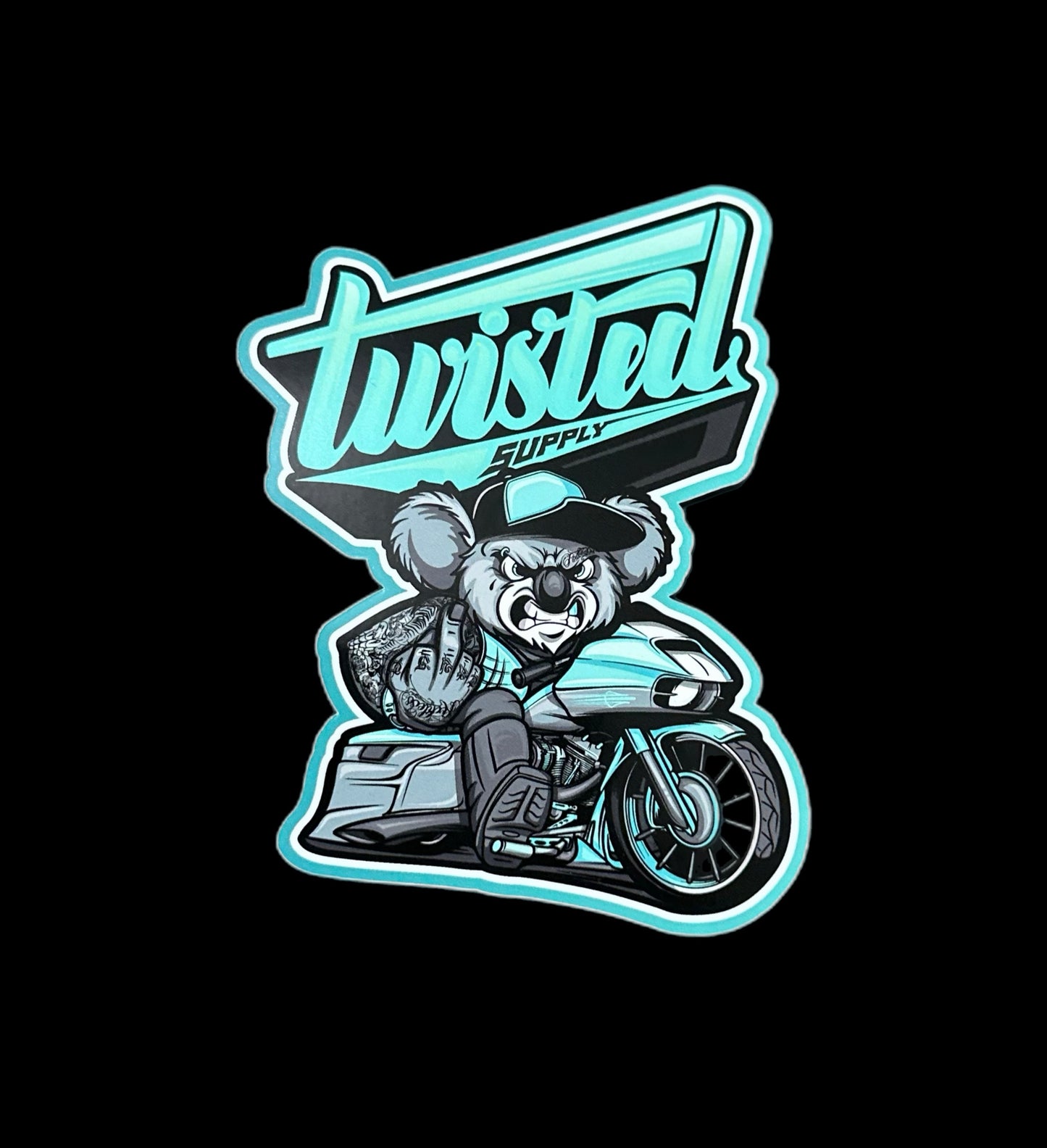 Turquoise koala sticker
