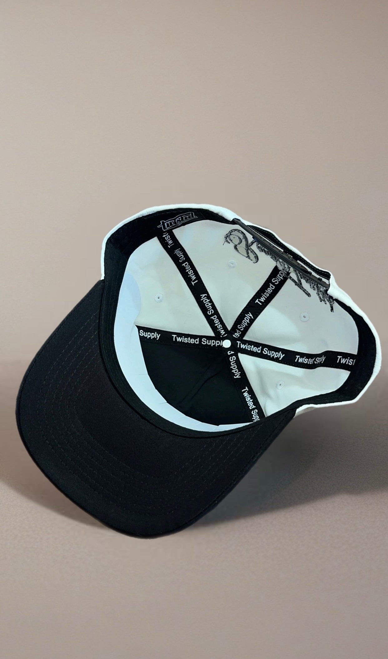 A Frame SnapBack - Cream, Black & Red