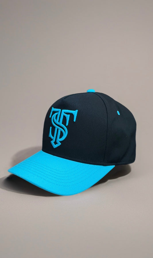 A Frame SnapBack- Black & Teal