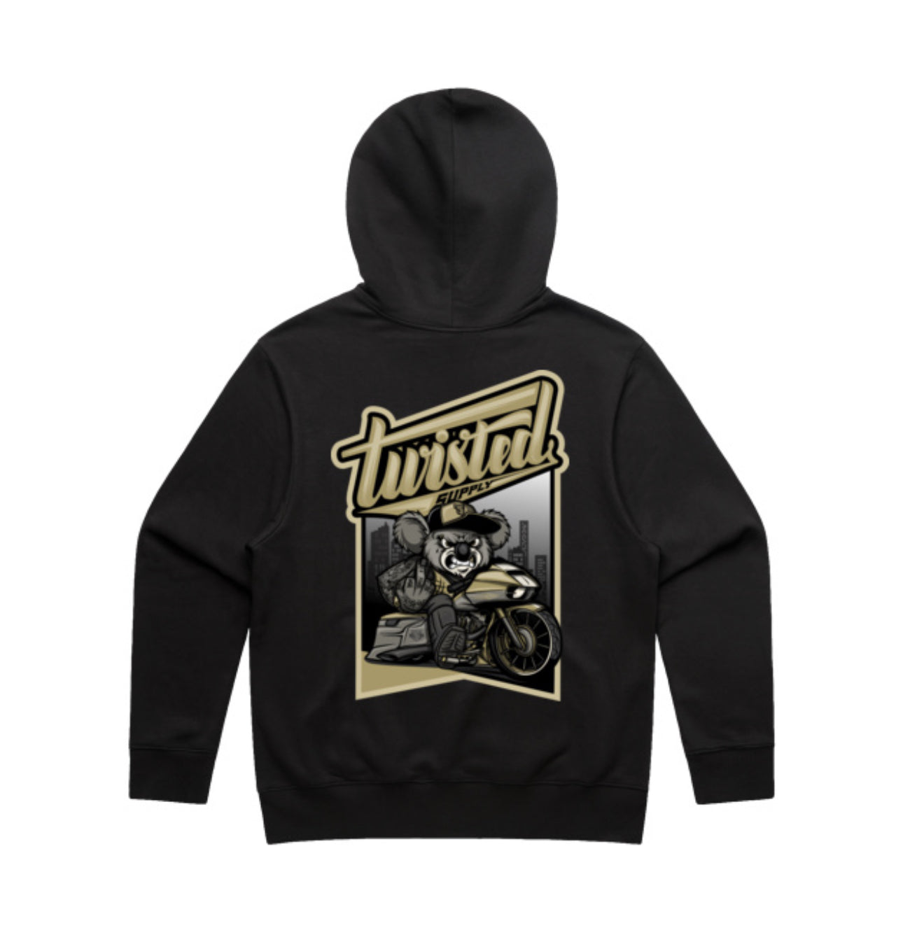 Twisted Koala Black Gold Hoodie