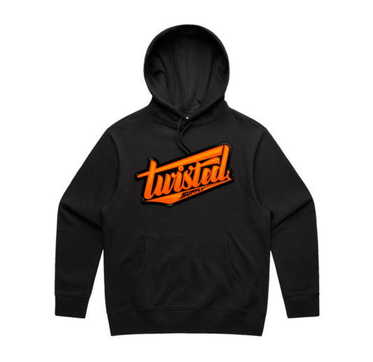 Twisted Eagle Black Orange Hoodie