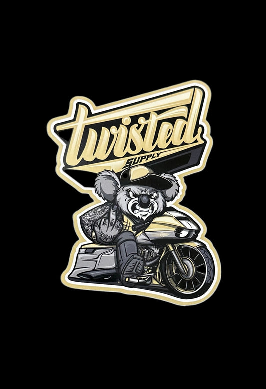 Gold koala sticker