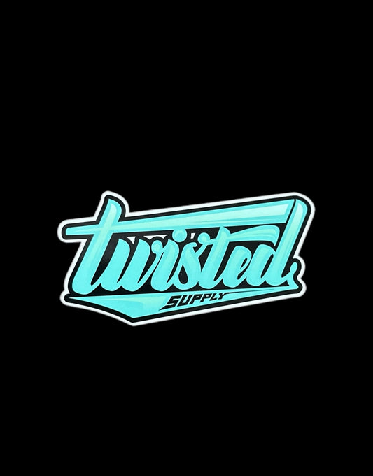 Turquoise twisted sticker