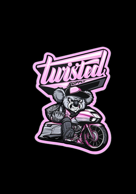 Pink koala sticker
