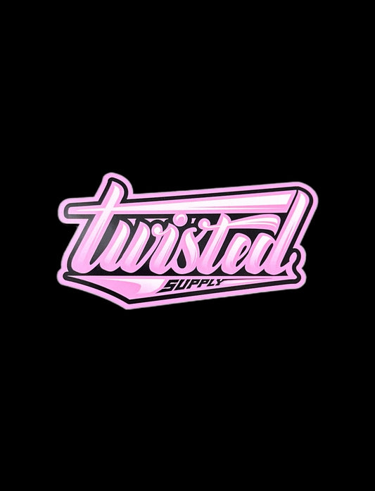 Pink twisted sticker