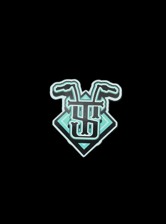 Turquoise handlebar sticker