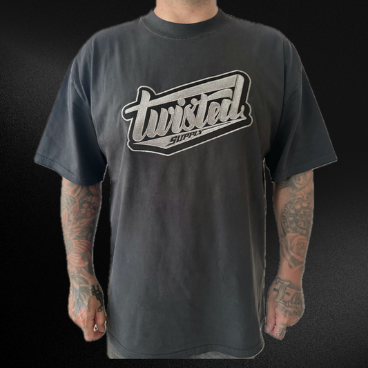 Embroidered Heavy Faded Tee